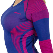 PLAYERA TECNICA DE MANGA LARGA CON CUELLO V, COMPRESION MEDIA Y FIBRAS INTELIGENTES PL-2-00074