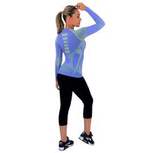 PLAYERA TECNICA DE MANGA LARGA CON CUELLO V, COMPRESION MEDIA Y FIBRAS INTELIGENTES PL-2-00074